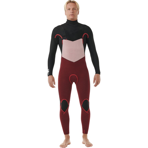2025 Rip Curl Mens Dawn Patrol 4/3mm Chest Zip Våddragt 157MFS - Navy